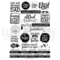Uniquely Creative - Father's Day Sentiments Cut-a-part Sheet