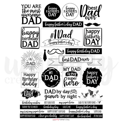 Uniquely Creative - Father's Day Sentiments Cut-a-part Sheet