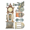 Stamperia - Silicone Mold A5 - Gardens of Time Train and Longcase Clock