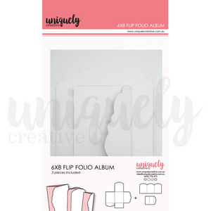 Uniquely Creative - 6" X 8" Flip Folio Album - White