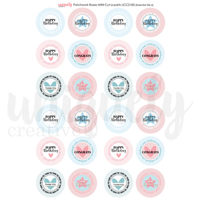 Uniquely Creative - Patchwork Roses Mini Cut-a-Part Sheet
