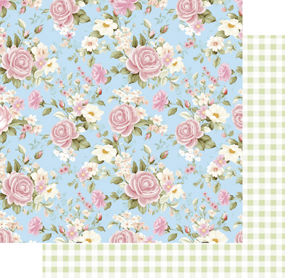 Uniquely Creative - Patchwork Roses Paper - Woven Threads