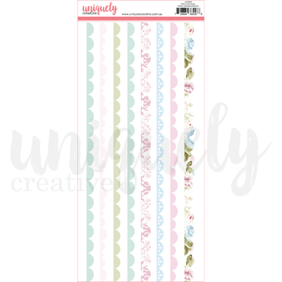 Uniquely Creative - Patchwork Roses Fabric Scalloped Borders
