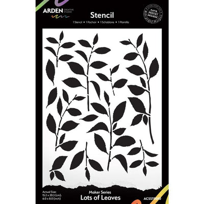 Arden Creative Studio - Maker Series Lots of Leaves 6in x 8in Stencil