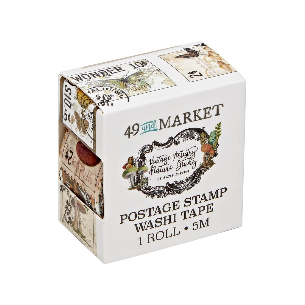 49 And Market - Vintage Artistry Nature Study Postage Stamp Washi Tape