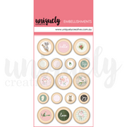 Uniquely Creative - Peonies & Proteas Wooden Buttons