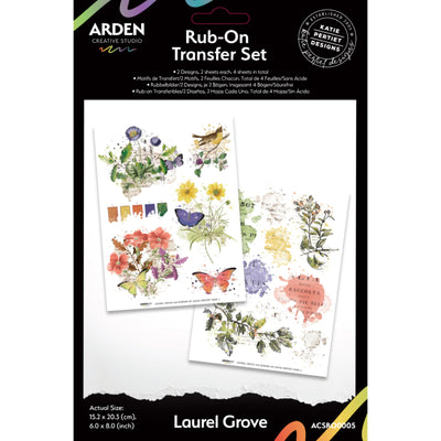 Arden Creative Studio - Laurel Grove Rub-On Transfer Set 6in x 8in