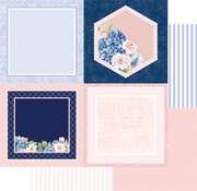 Uniquely Creative - Indigo Bloom Paper - Softly