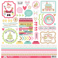 Doodlebug - Gingerbread Kisses This & That Sticker Sheet