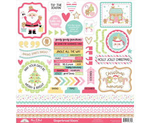 Doodlebug - Gingerbread Kisses This & That Sticker Sheet