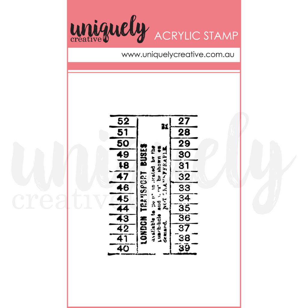 Uniquely Creative - Vintage Bus Ticket Stamp