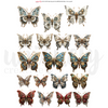 Uniquely Creative - Steampunk Graffiti Butterflies Cut-a-part Sheet