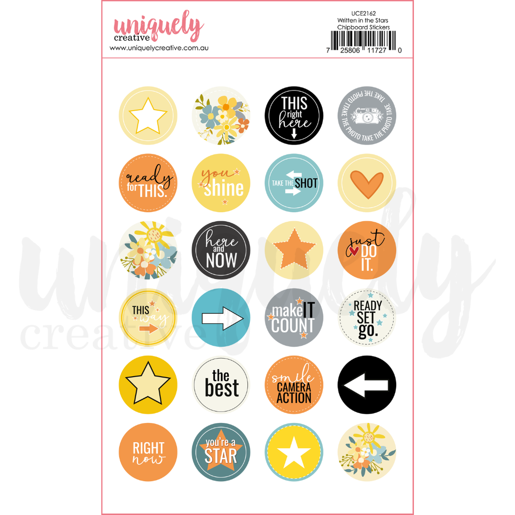 Uniquely Creative - Written in the Stars Chipboard Stickers