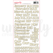 Uniquely Creative - Wooden Month Stickers