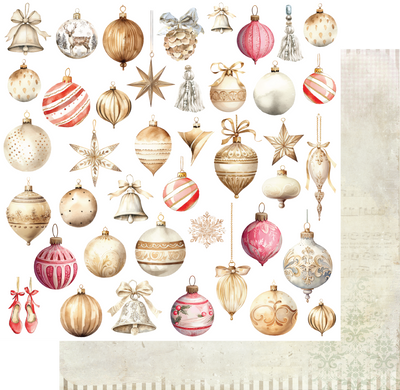 Uniquely Creative - Home for Christmas Paper - Vintage Baubles