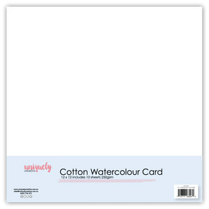 Uniquely Creative - 12x12 COTTON WATERCOLOUR CARD 250GSM