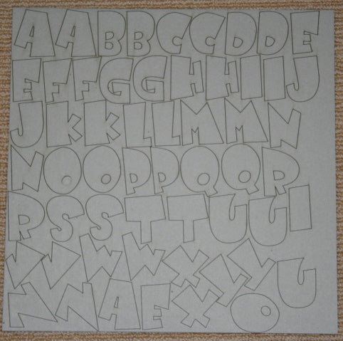 12 x 12 Funky Alphabet Upper Case