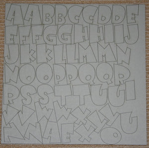 12 x 12 Funky Alphabet Upper Case