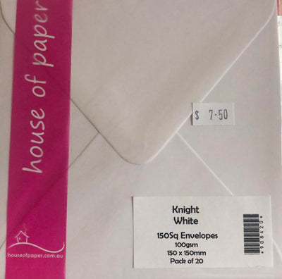 Square Knight White Envelopes 150x150 20pk