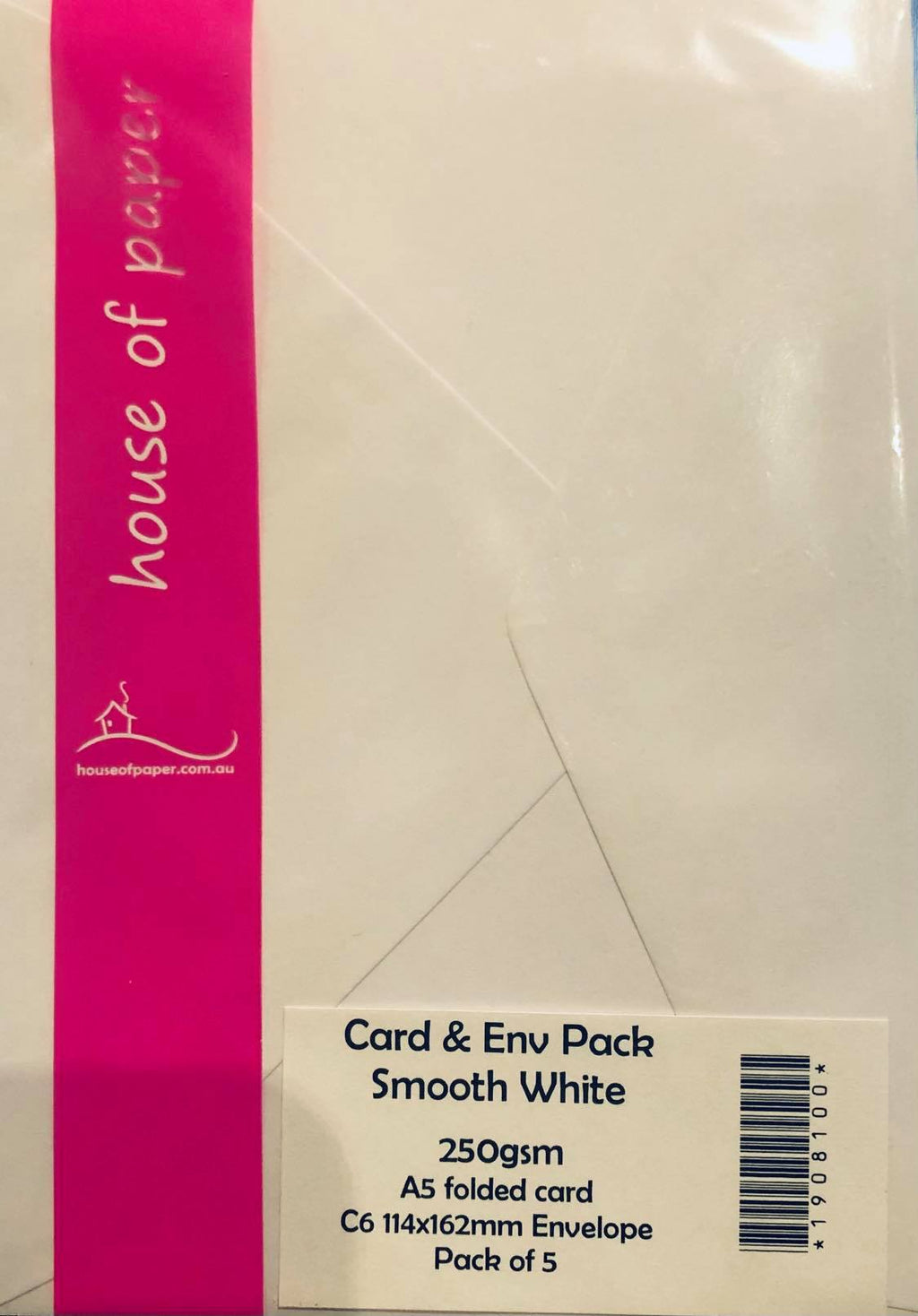 Card & Envelope Pack - Smooth White A5