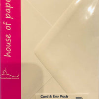 Card & Envelope Pack - Smooth White 5x7 - 5pck