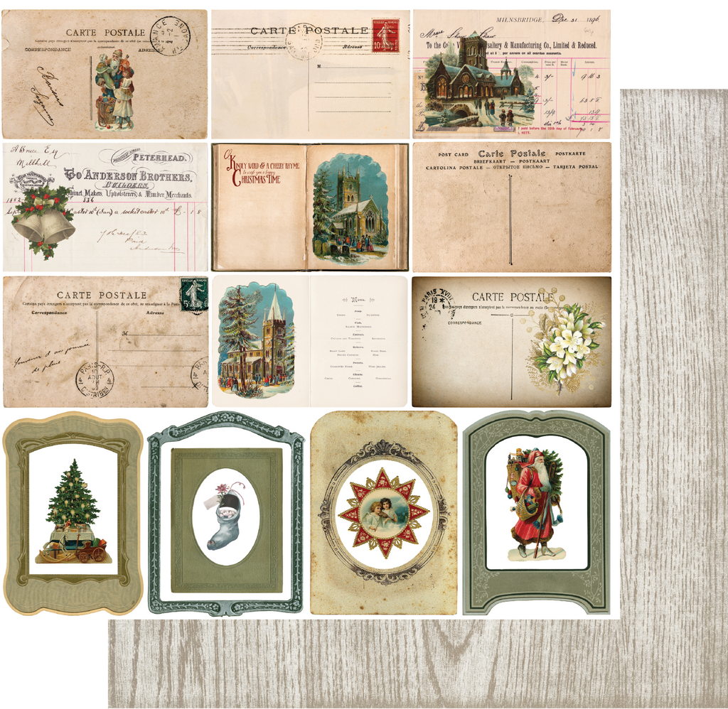 Uniquely Creative -  A Very Vintage Christmas Paper - Dashing through the Snow