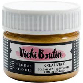 Vicki Boutin Mixed Media Creative FX Glaze 3.38oz - Gold