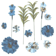49 & Market - Rustic Bouquet Paper Flowers 12/Pkg - Bluejay