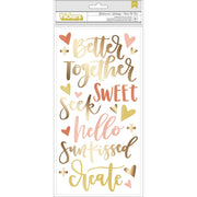 One Canoe Two Goldenrod Thickers Stickers 5.5"X11" 61/Pkg Phrase/Gold Foiled Chipboard