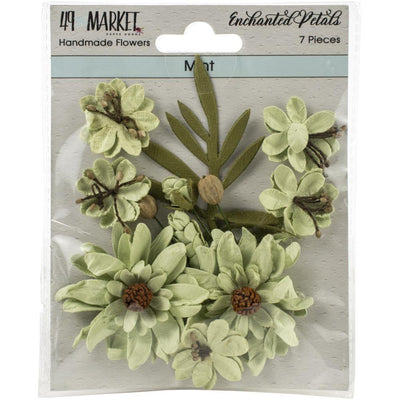 49 & Market - Enchanted Petals Paper Flowers 7/Pkg - Mint