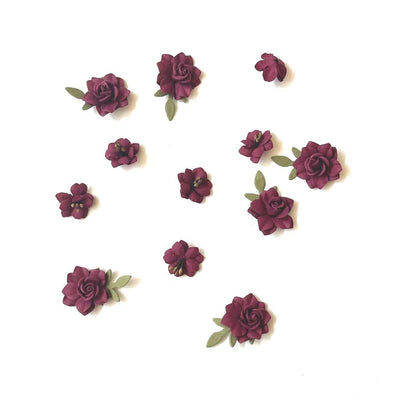 49 & Market Flowers - Florets - Plum 12/Pkg