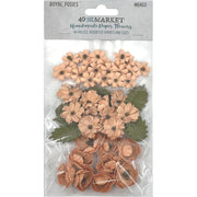 49 And Market Royal Posies Paper Flowers 49/Pkg - Mango