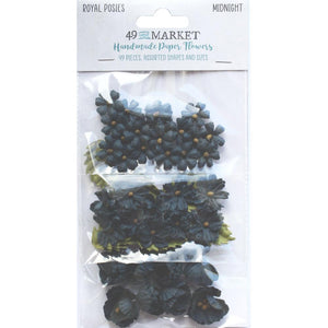 49 And Market Royal Posies Paper Flowers 49/Pkg - Midnight
