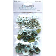 49 And Market Royal Posies Paper Flowers 49/Pkg - Ocean Jade