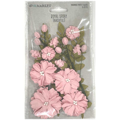 49 And Market Royal Spray Paper Flowers 15/Pkg - Bashful