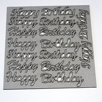6 x 6 Happy Birthday Card Words