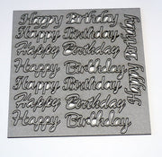 6 x 6 Happy Birthday Card Words