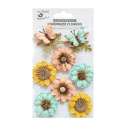 Little Birdie Arcadia Paper Flowers 8/Pkg - Sunshine & Lemonade