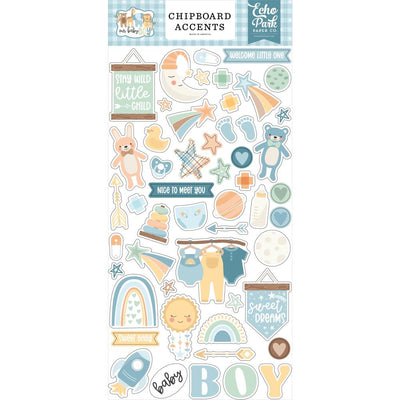 Echo Park - Our Baby Boy Chipboard Accent Stickers