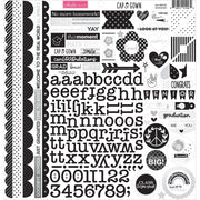 Bella Blvd - Cap & Gown DooHickey 12x12 Sticker Sheet