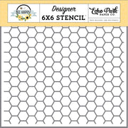 Echo Park - Bee Happy 6x6 Stencil - Beehive Hexagon Stencil