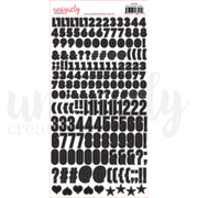 Uniquely Creative - Black Number Stickers