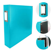 Couture Creations 12x12 Classic Superior Leather Album - Aqua Blue