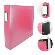 Couture Creations 12x12 Classic Superior Leather Album - Strawberry Pink
