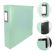 Couture Creations 12x12 Classic Superior Leather Album - Powder Blue/Mint