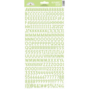Doodlebug - Alphabet Soup Puffy Alpha Stickers - Limeade