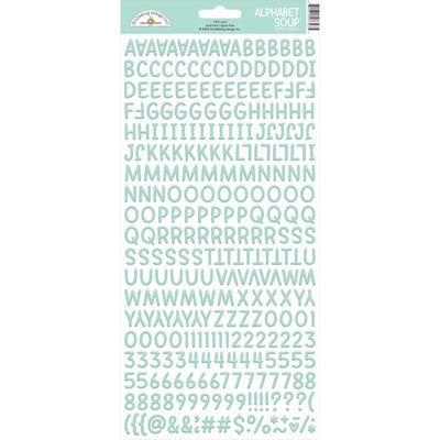 Doodlebug - Alphabet Soup Puffy Alpha Stickers - Mint