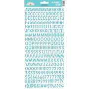 Doodlebug - Alphabet Soup Puffy Alpha Stickers - Swimming Pool