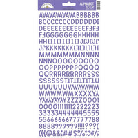 Doodlebug - Alphabet Soup Puffy Alpha Stickers - Lilac