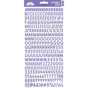 Doodlebug - Alphabet Soup Puffy Alpha Stickers - Lilac